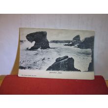 BEDRUTHAN STEPS nr NEWQUAY, CORNWALL. unused antique postcard. Wrench series =