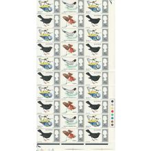 GB 1966 SG696-699 Se-Tenant British Birds Half Sheet