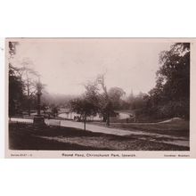 ED509 IPSWICH- ROUND POND. CHRISTCHURCH PARK. RP POSTCARD. SQUARED CIRCLE P.M.