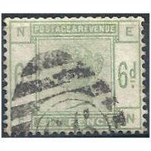 1883 SG194 6d Dull Green Good Used Check Letters "EN".