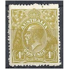 Australia 1924 SG80 4d Olive-Yellow Mounted Mint .