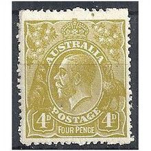 Australia 1924 SG80 4d Olive-Yellow Mounted Mint .