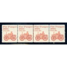 1908 20c Fire Pumper Very Fine MNH Dry Gum PNC 4/4 W0556