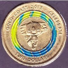 2018 Australia 2 Dollars coin Commonwealth Games Borobi
