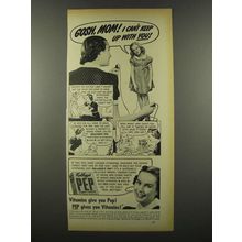 1939 Kellogg's Pep Cereal Ad - Gosh Mom I Can't Keep Up
