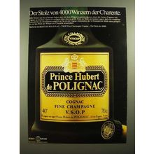 1979 Prince Hubert de Polignac Cognac Ad - in German