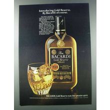 1981 Bacardi Gold Reserve Rum Ad - Of Course
