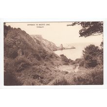 Approach to Anstey's Cove Torquay Devon Postcard AC411