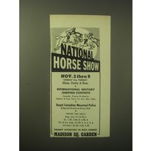 1948 Madison Square Garden National Horse Show Advertisement - Nov. 2 thru 9