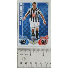 2010/11 Topps Match Attax Trading Card U47 Paul Scharner, West Bromwich Albion