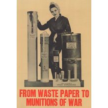 Waste Paper War Munitions Explosives WW2 Society Postcard