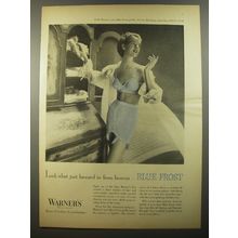 1954 Warner's Girdle and Bra Ad - Look what just breezed in from heaven