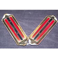 1971 CADILLAC COUPE DEVILLE RED MARKER LIGHT LENS HOUSINGS PAIR 1972 1973 SEDAN