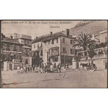 Gunners Parade & Queen Victoria's Monument, Gibraltar, 1926 - Benzaquen Postcard