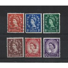 GB.1957 Definitives set of 6.Fine Used.Jul25