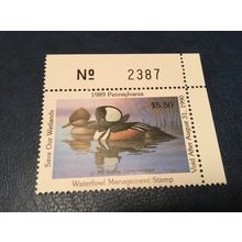 ICOLLECTZONE US Pennsylvania 1989 Duck Stamp Pl # Single