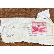 Air mail 6 cents red U. S POSTAGE with plane United States #200