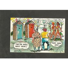Postcard Comedy Comic CardWell built P9222 1960s