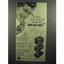 1943 Nabisco Snow Flake Sodas Crackers Ad - It's Magic