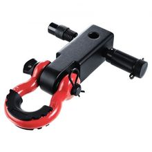 2" Trailer Shackle Hitch Receiver D-Ring Recovery for Truck Jeep 66000 lbs