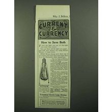 1918 G.E. Hylo Mazda Lamp Ad - Current & Currency