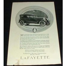 1923 Lafayette Car Ad, Gain from Motoring!!