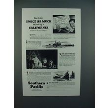 1939 Southern Pacific Lines Railroad Ad - See Twice