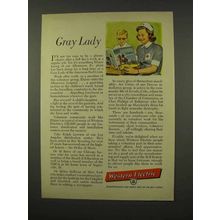 1956 Western Electric Telephone Ad - Gray Lady