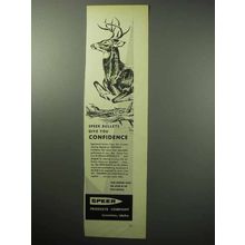 1957 Speer Bullets Ad - Give You Confidence