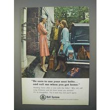 1966 Bell System Ad - Be Sure To Use Your Seat Belts