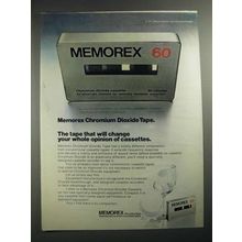 1972 Memorex Chromium Dioxide Tape Ad - Change Your Opinion