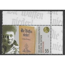 GER 2005 55c+25 'BERTHA VON SUTTNER'(CORNER MARGIN) FINE USED (EBID53-991)