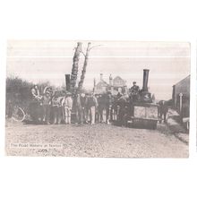 ROAD MAKERS AT BISHOP NORTON, LINCOLNSHIRE .. REPRODUCTION postcard 1977 =