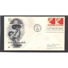 FDC Art Craft 1518 6.3c Liberty Bell Pair (Cachet-Penciled/A) CV42242