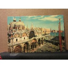 CHURCH and SQUARE of St. MARK, VENEZIA, ITALY unused postcard. =