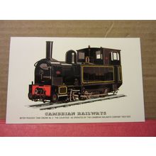CAMBRIAN RAILWAY no 2 STEAM ENGINE collector postcard RAILWAY LOCOMOTIVES no 22=
