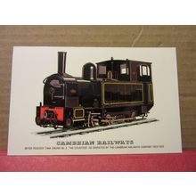 CAMBRIAN RAILWAY, no 2 STEAM ENGINE collector postcard RAILWAY LOCOMOTIVES no 22