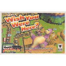 Theme Park World PC Game Advertising Postcard