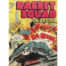 Racket Squad Mafia Classic Car Chase 1950s Comic Book Postcard