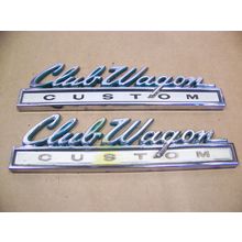 FORD CLUB WAGON CUSTOM EMBLEMS # 26663 BADGE OEM