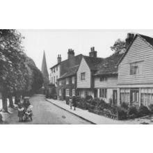 Horsham Stone Roof Cottages The Causeway Horsham Sussex Postcard
