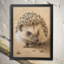 Hedgehog Wall Print Retro Hedgehog Wall Art Print Hedgehog Poster Picture Art (1
