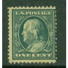 374 1c Benjamin Franklin Average MMH I0186