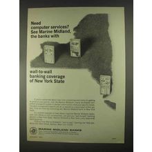 1967 Marine Midland Banks Ad - Need Computer Services?