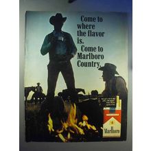 1967 Marlboro Cigarettes Ad - Cowboys