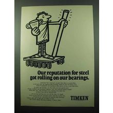 1969 Timken Bearings Ad - Reputation For Steel