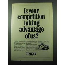 1969 Timken J-Line Bearings Ad - Your Competition