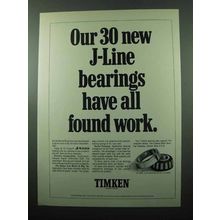 1969 Timken J-Line Bearings Ad - Found Work