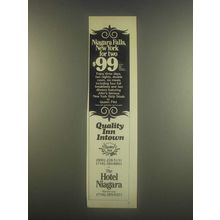 1985 Quality Inn and Hotel Niagara Ad - Niagara Falls