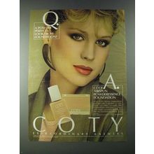 1987 Coty Airspun Powderessence Foundation Ad - Powder Perfect Look